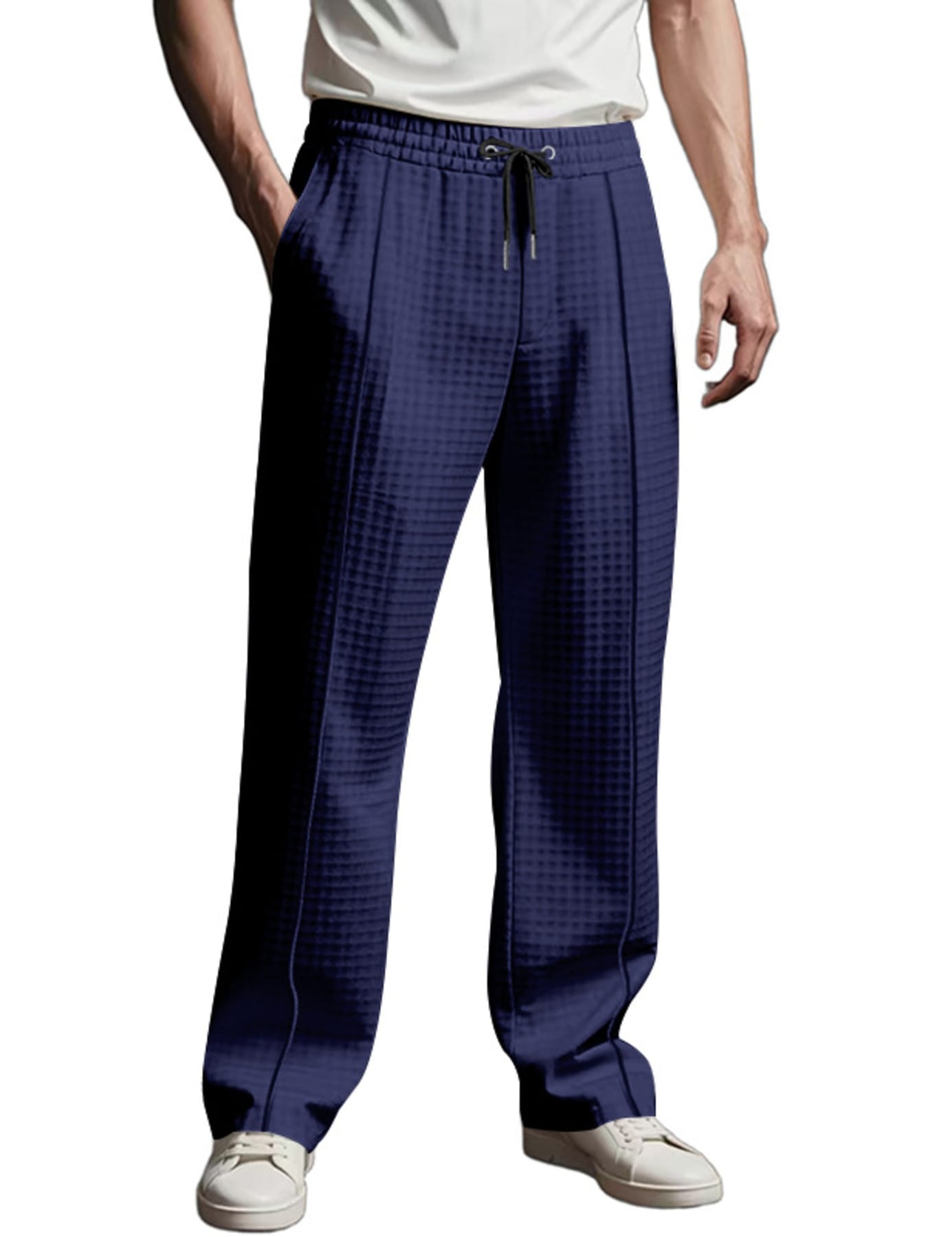 Textured Drawstring Casual Pants | The Nichole Collection