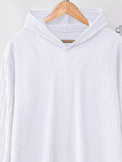 Textured Long Sleeve Hoodie and Pants Set Women's Sets The Nichole Collection