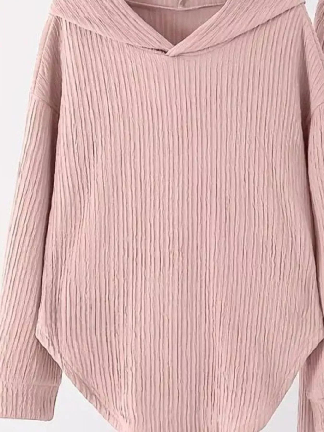 Textured Long Sleeve Hoodie and Pants Set Women's Sets The Nichole Collection