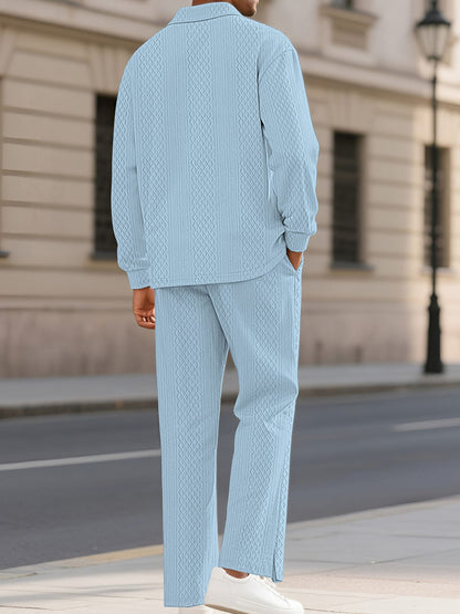 Textured Long Sleeve Top and Pants Set | The Nichole Collection