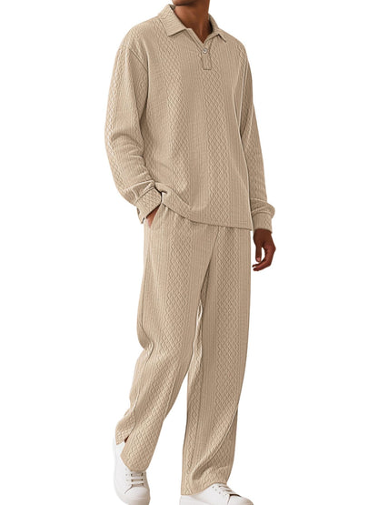 Textured Long Sleeve Top and Pants Set | The Nichole Collection