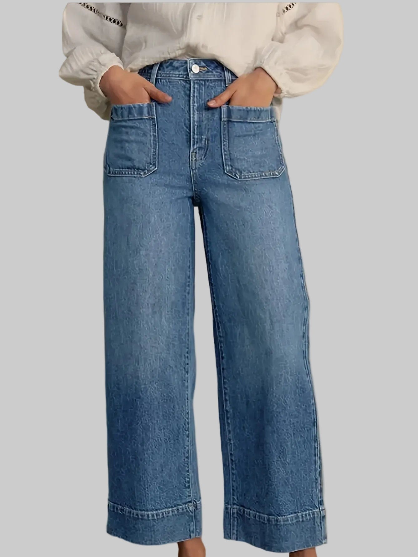The Atelier Wide-Leg Cropped Jean Jeans The Nichole Collection