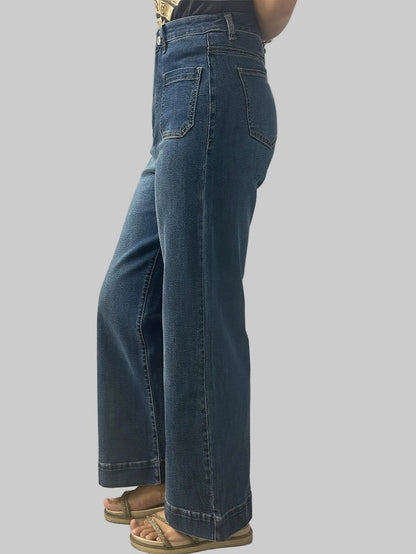The Atelier Wide-Leg Cropped Jean Jeans The Nichole Collection