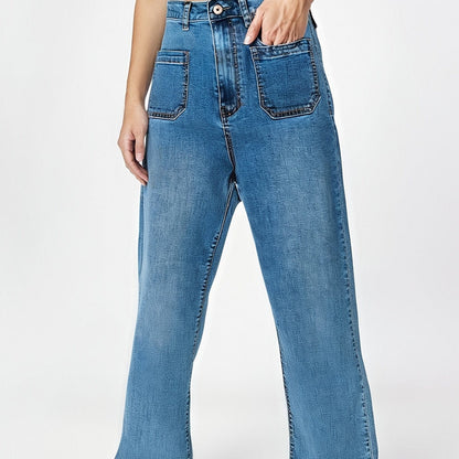 The Atelier Wide-Leg Cropped Jean Jeans Light Blue / S The Nichole Collection