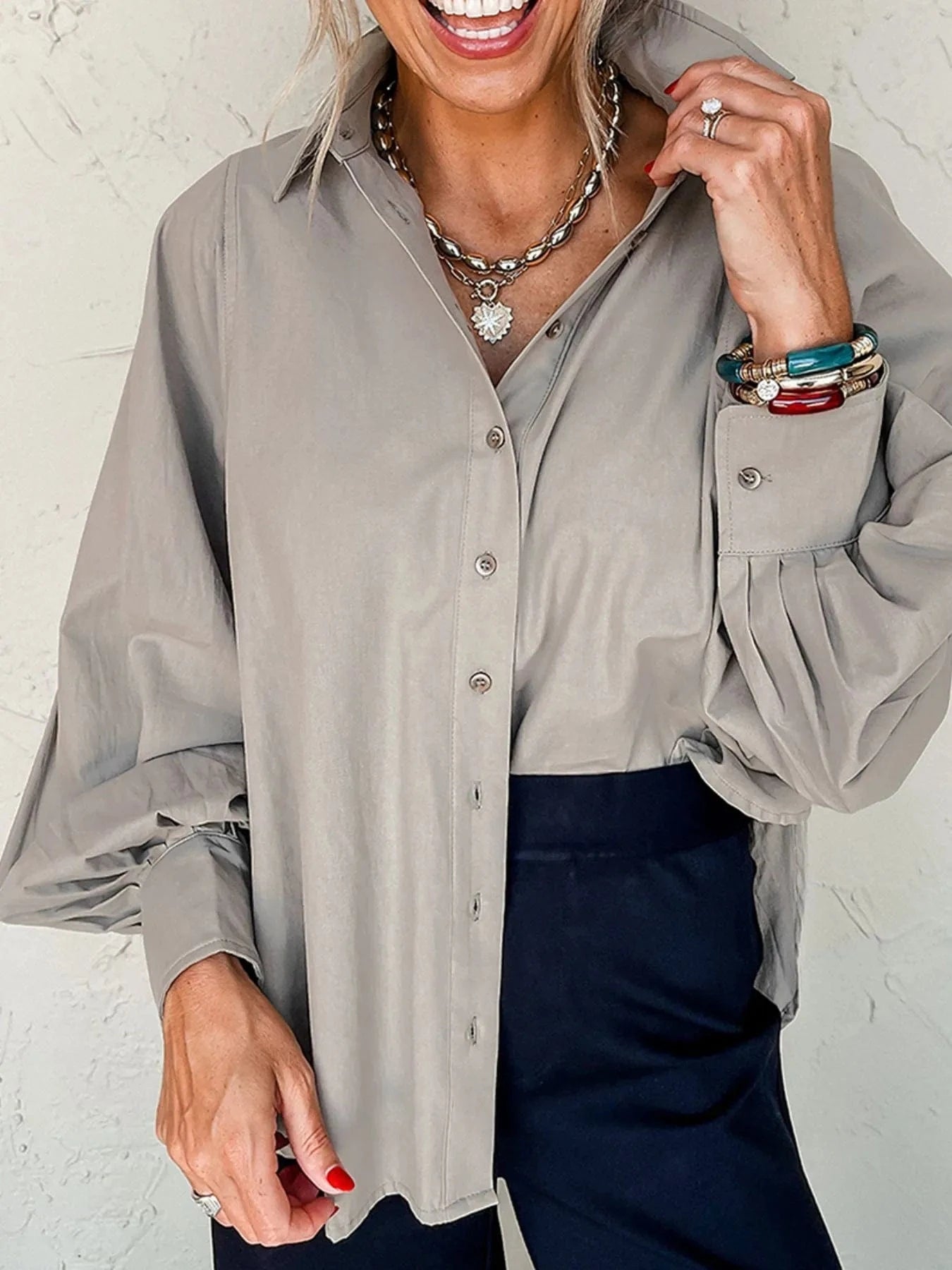 The Classic Cotton Lantern Shirt The Nichole Collection