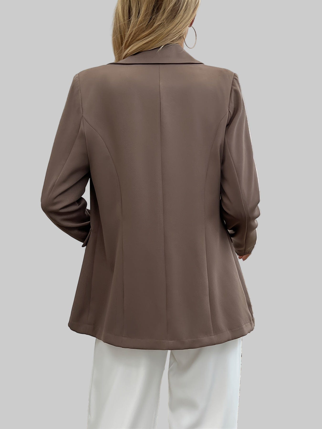 The Classic Solid Blazer – Elegant Long Sleeve Jacket Blazers The Nichole Collection