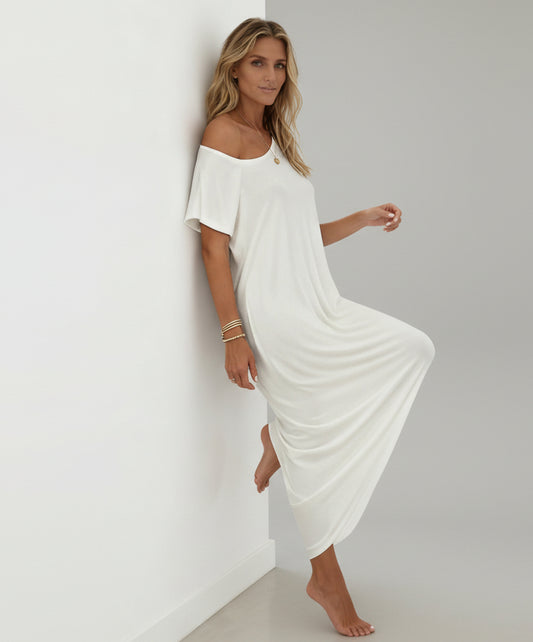The Effortless Drape Jumpsuit White / S The Nichole Collection - Official Site