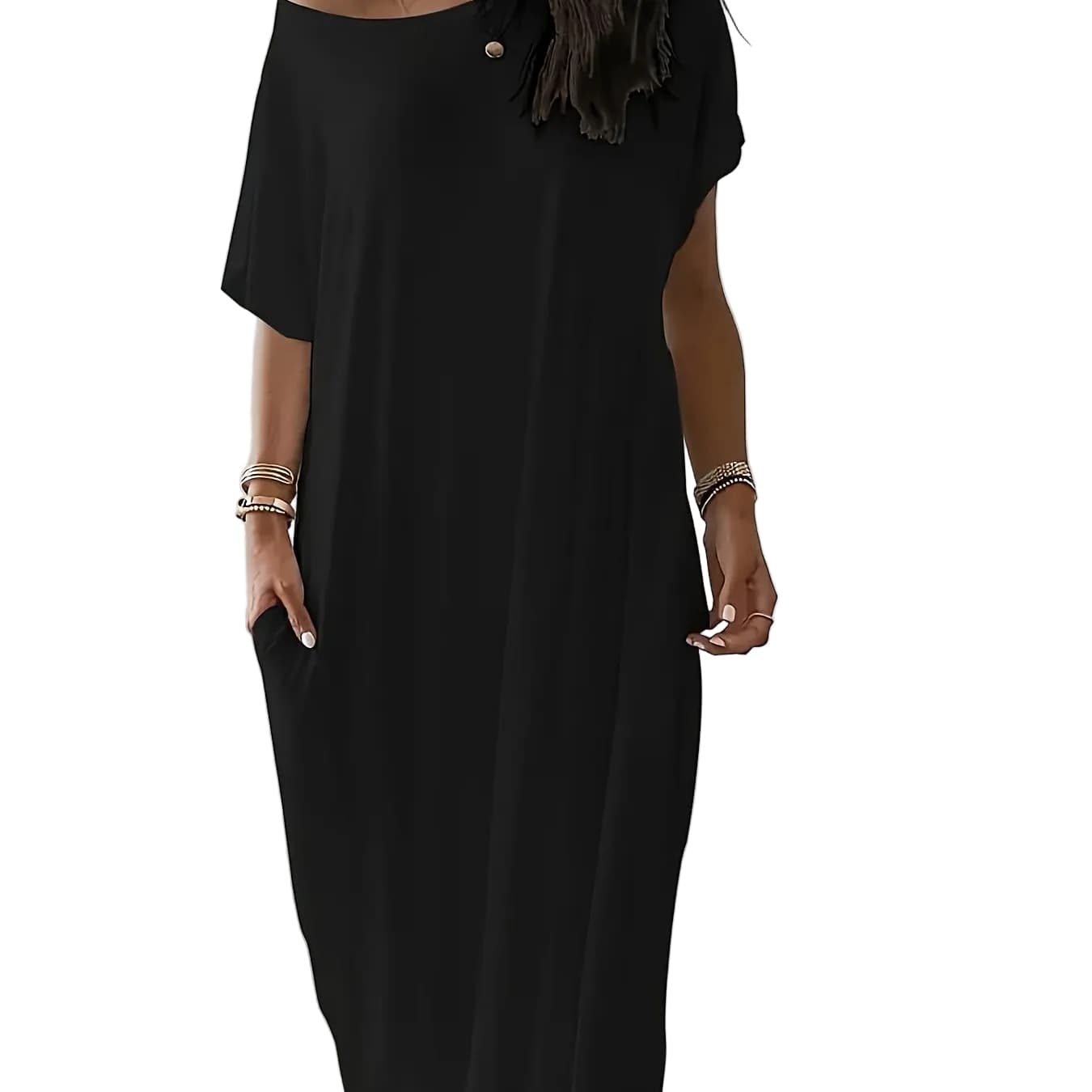 The Effortless Drape Jumpsuit Black / S The Nichole Collection - Official Site