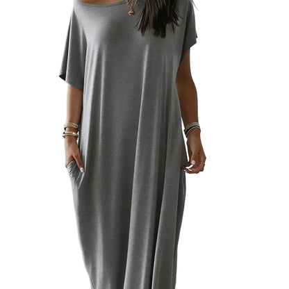 The Effortless Drape Jumpsuit Dark Gray / S The Nichole Collection - Official Site