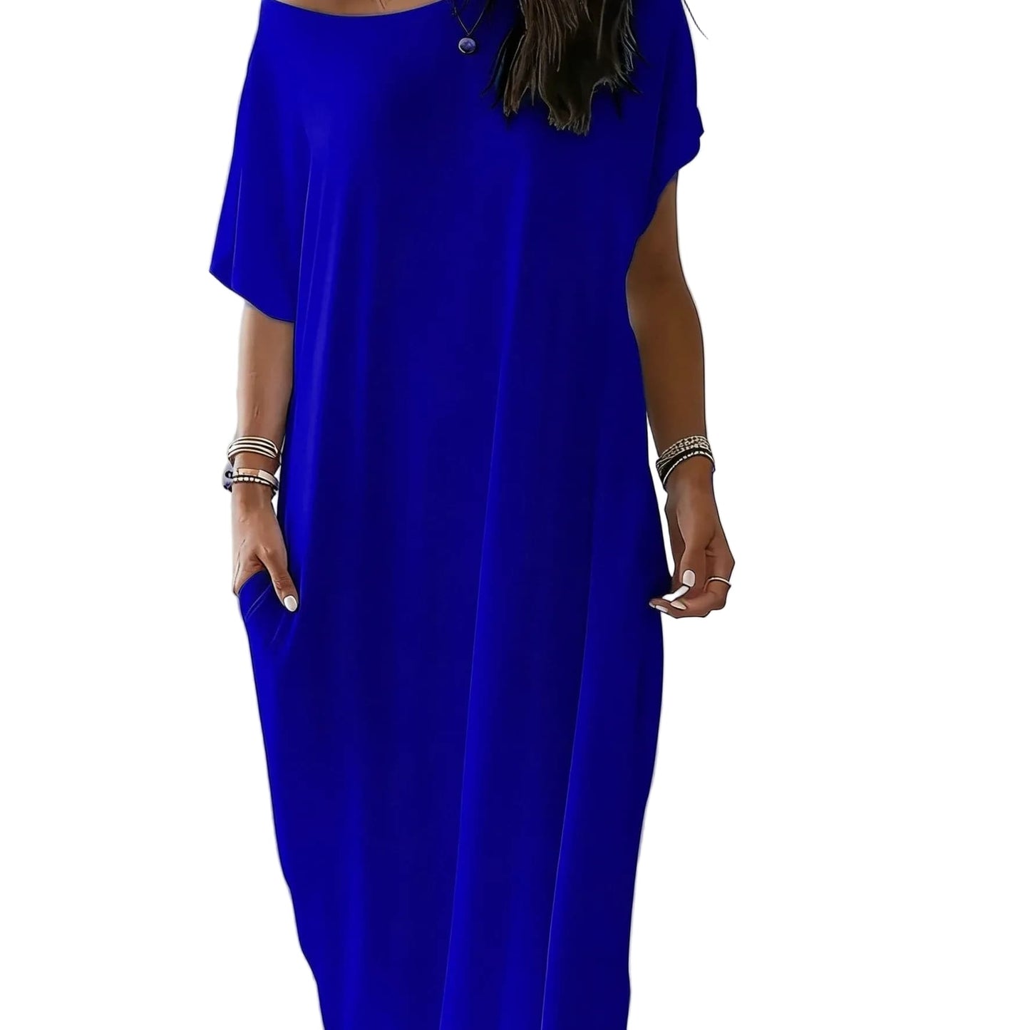 The Effortless Drape Jumpsuit Royal Blue / S The Nichole Collection - Official Site
