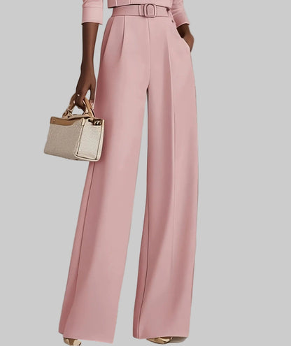 Women's High-Waisted Wide-Leg Dress Pants for Women | The Nichole Collection Pink / L Women's High-Waisted Wide-Leg Dress Pants for Women | The Nichole Collection Pink / L