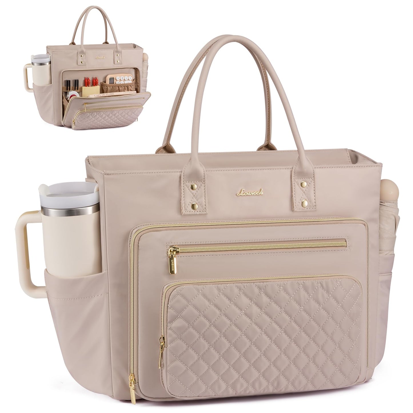 The Essential Work Tote Totes 15.6 inch / Light Pink The Nichole Collection