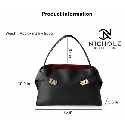 The Hug Luxe Genuine Leather Tote Bag Totes The Nichole Collection - Official Site