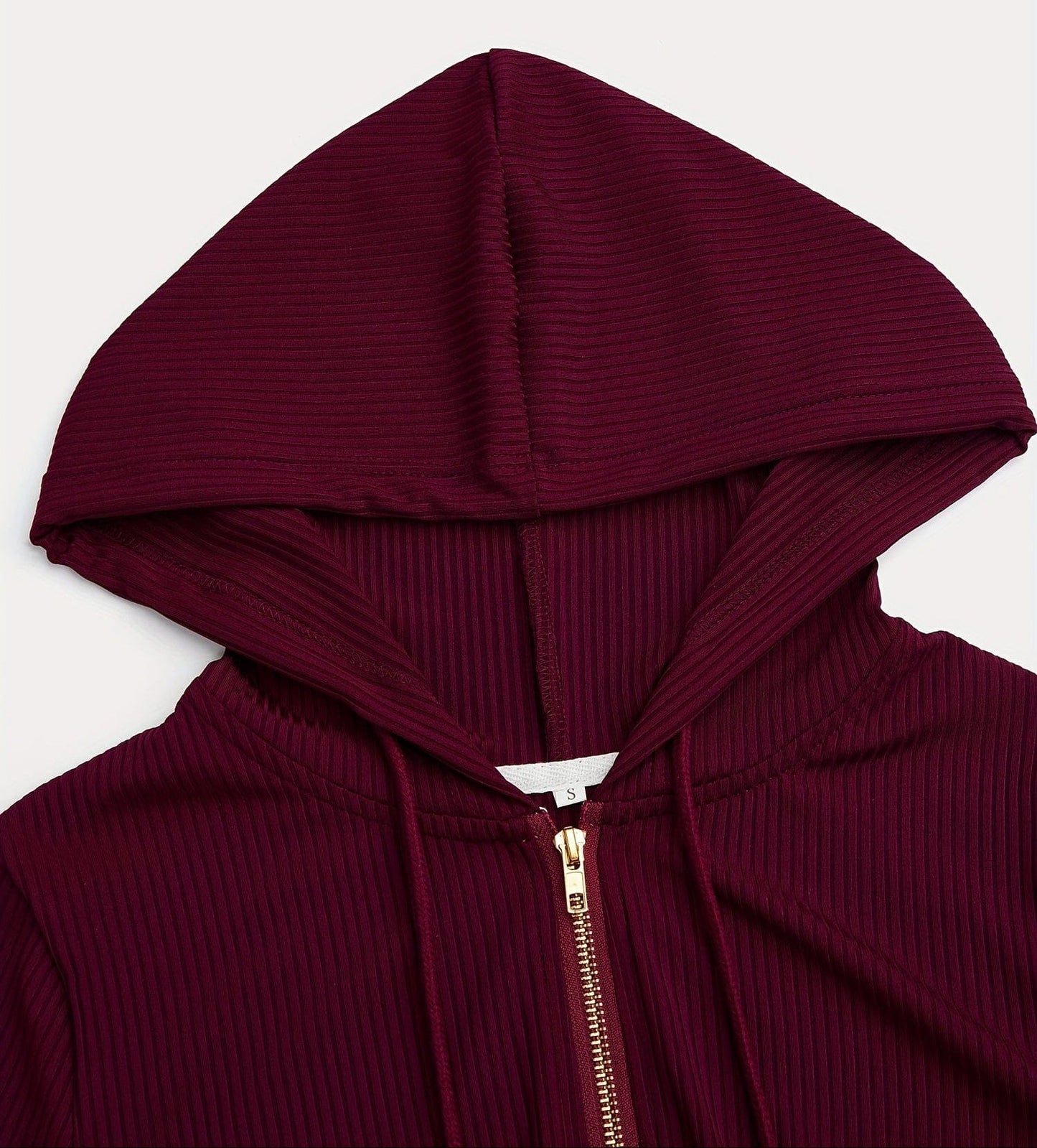 The Ribbed Hooded Zip Jumpsuit — V-Neck Knitted One-Piece The Nichole Collection