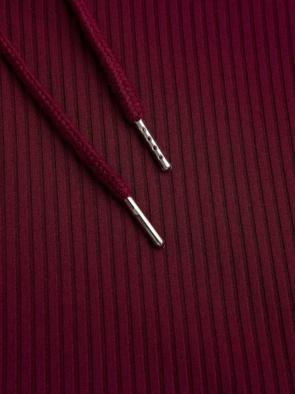 The Ribbed Hooded Zip Jumpsuit — V-Neck Knitted One-Piece The Nichole Collection