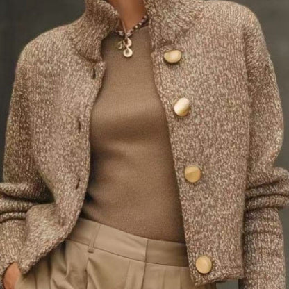 The Sandstone Buttoned Knit Blazer The Nichole Collection - Official Site