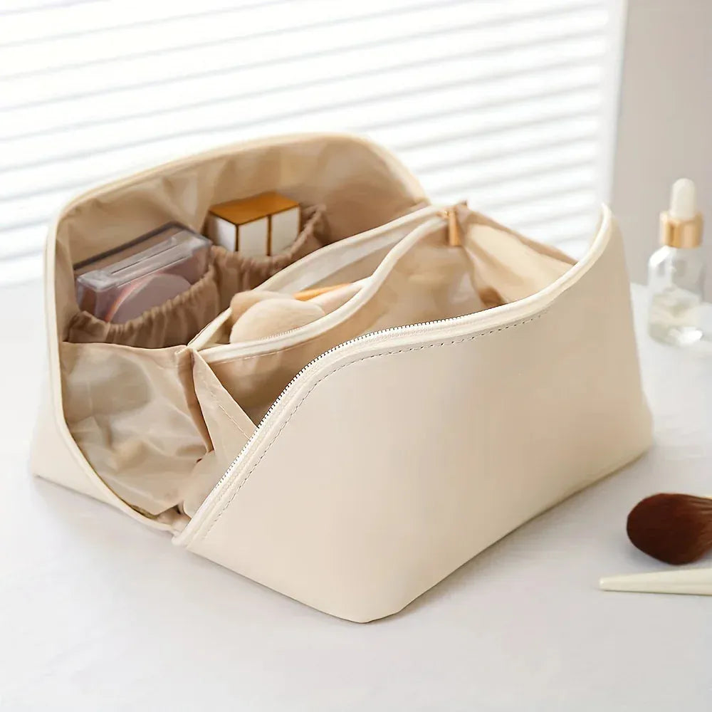 The Signature Travel Makeup Organizer White The Nichole Collection