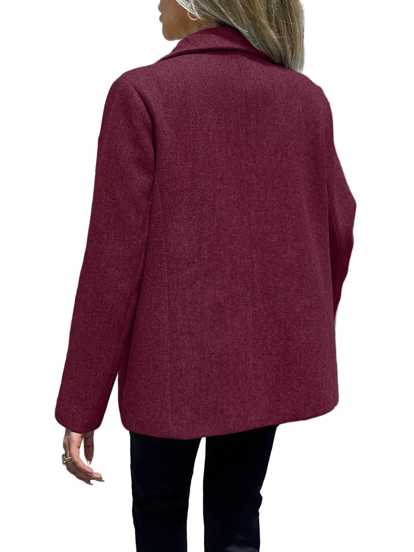 The Tailored Button-Front Lapel Blazer - Khaki / S