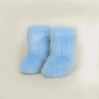 Thermal Fuzzy Platform Boots Pastel  Blue / 36(US5) The Nichole Collection