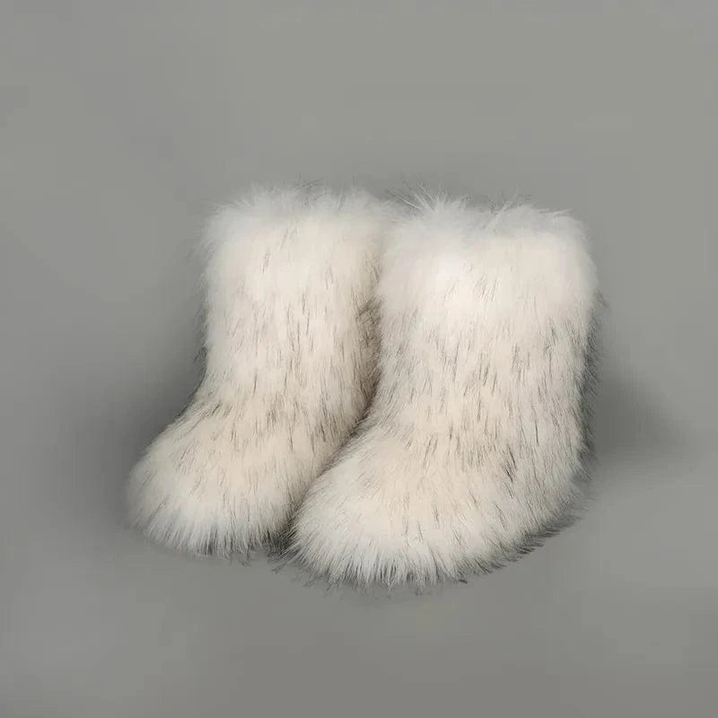 Thermal Fuzzy Platform Boots White / 36(US5) The Nichole Collection