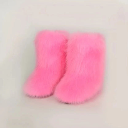 Thermal Fuzzy Platform Boots Fuchsia Pink / 36(US5) The Nichole Collection