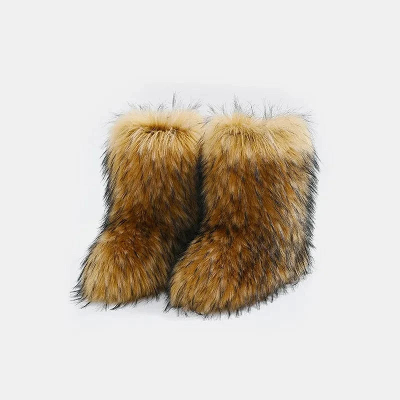 Thermal Fuzzy Platform Boots Caramel / 36(US5) The Nichole Collection