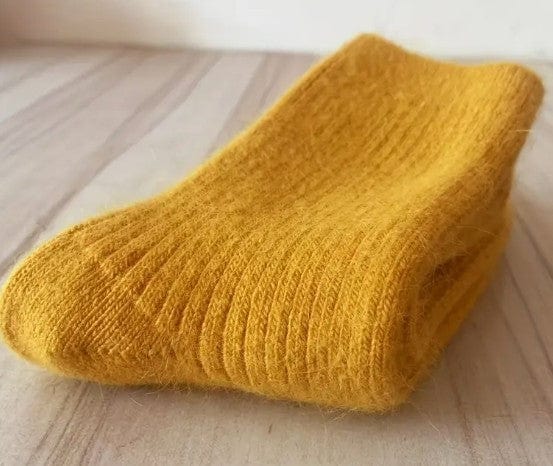 Thick Merino Wool Socks – Ultimate Winter Comfort & Warmth Socks Mustard / 36-42 The Nichole Collection