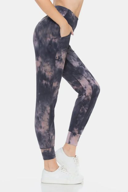 Tie-Dye High Waist Cropped Leggings The Nichole Collection