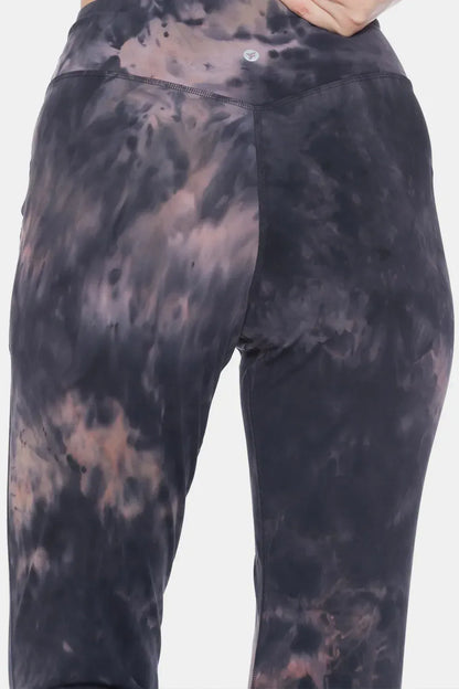 Tie-Dye High Waist Cropped Leggings The Nichole Collection