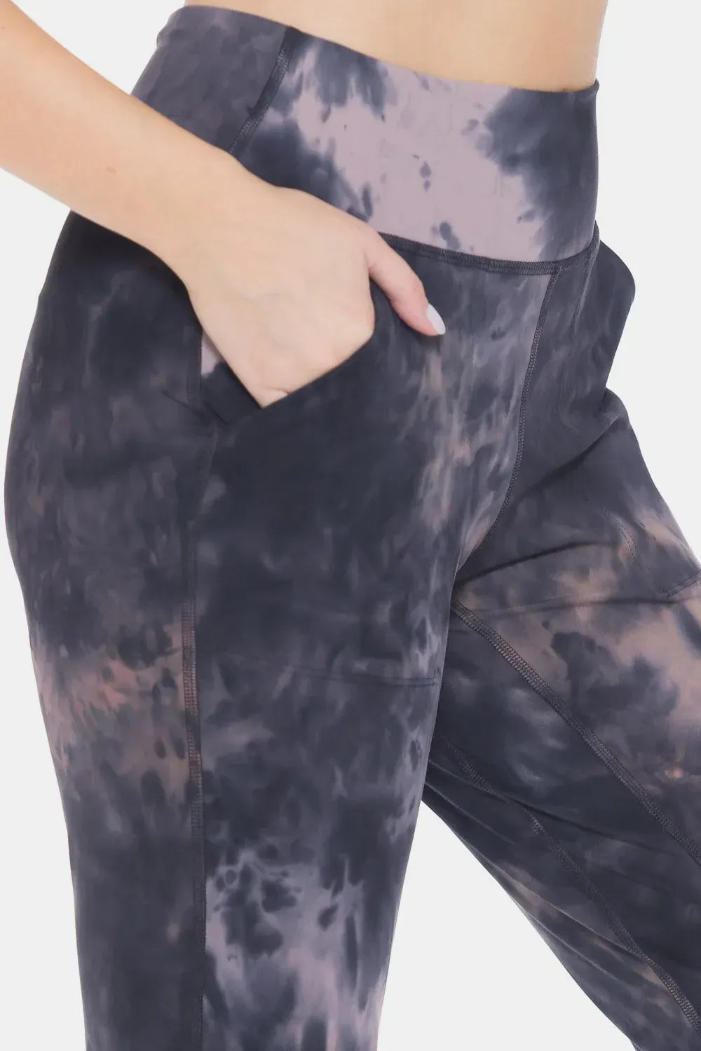 Tie-Dye High Waist Cropped Leggings The Nichole Collection