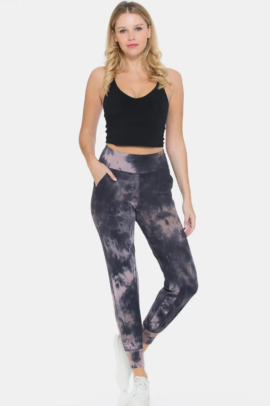 Tie-Dye High Waist Cropped Leggings MULTI / S The Nichole Collection