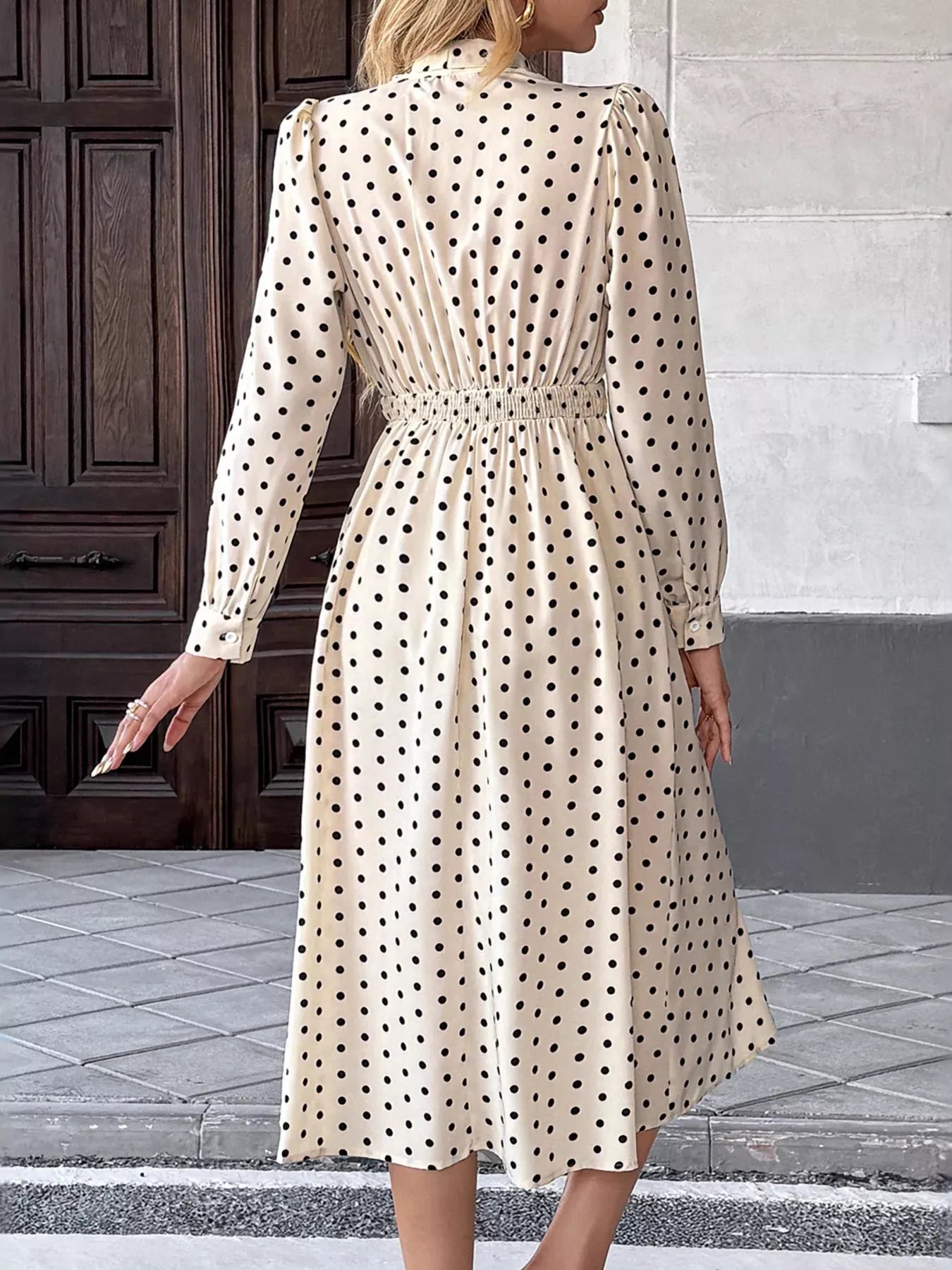 Tie Front Polka Dot Dress The Nichole Collection