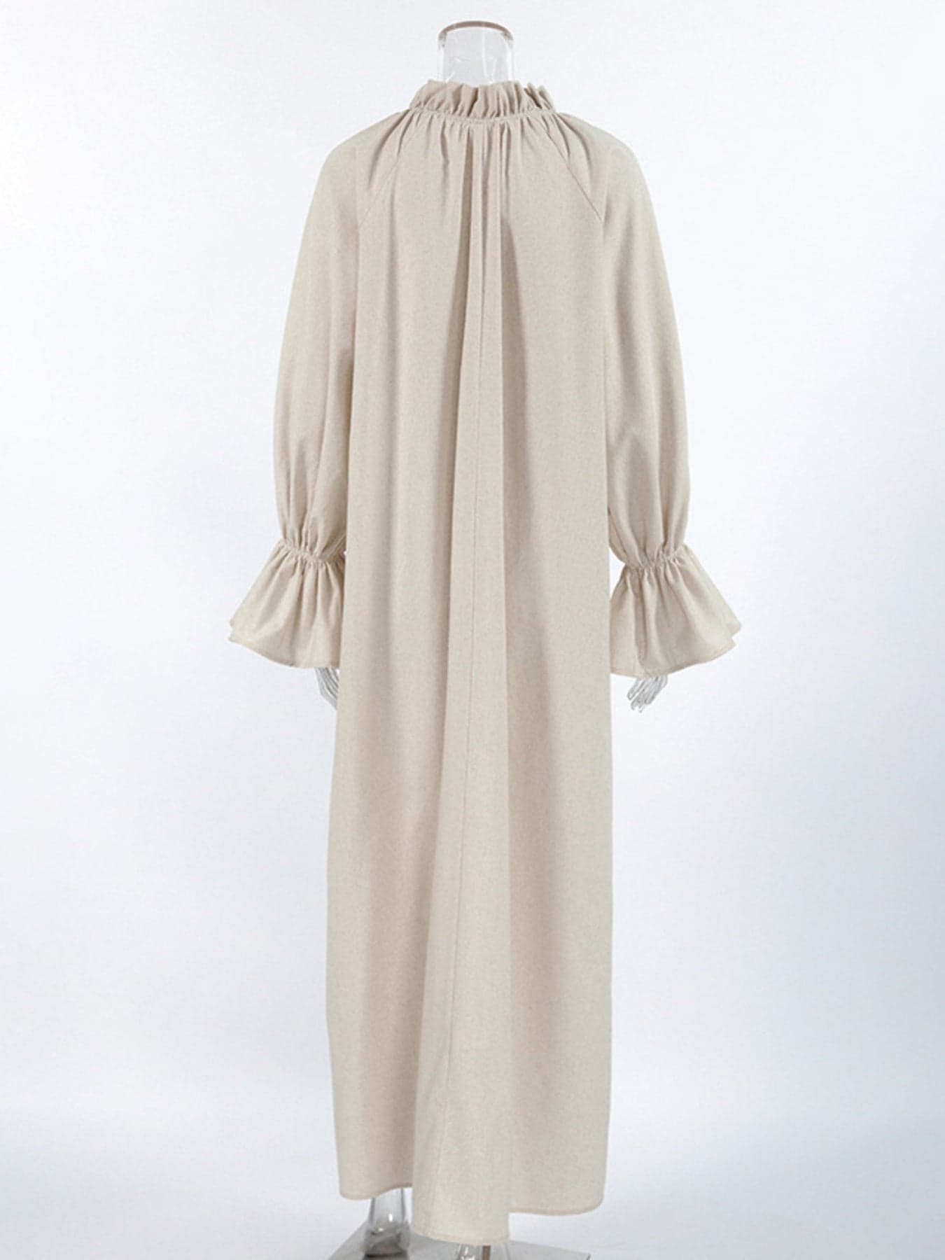 Tie Neck Flounce Sleeve Maxi Dress THE NICHOLE COLLECTION - Official Site