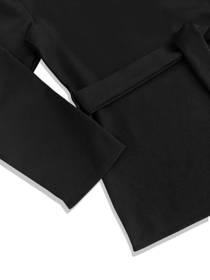 Tie-Waist Long Sleeve Top and Pants Set Women's Sets The Nichole Collection