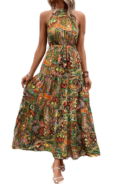 Tied Floral Sleeveless Dress Maxi Dresses The Nichole Collection - Official Site