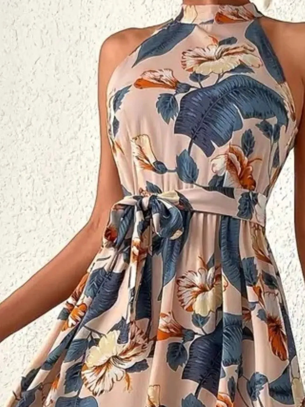 Tied Floral Sleeveless Dress Maxi Dresses The Nichole Collection - Official Site