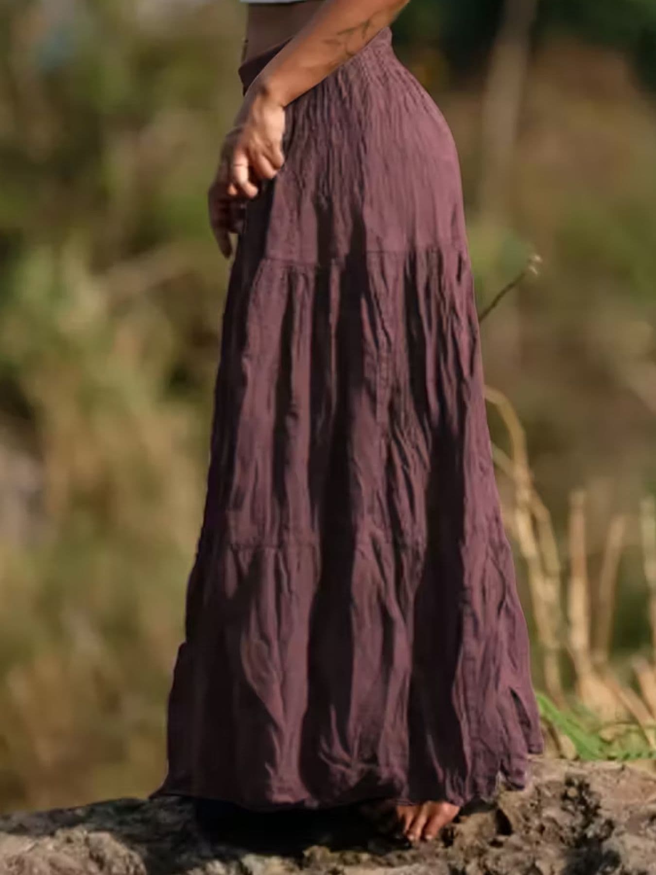 Tiered Maxi Skirt Skirts The Nichole Collection