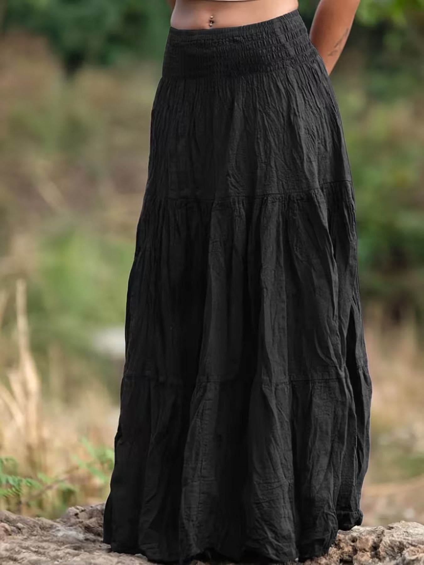 Tiered Maxi Skirt Skirts The Nichole Collection