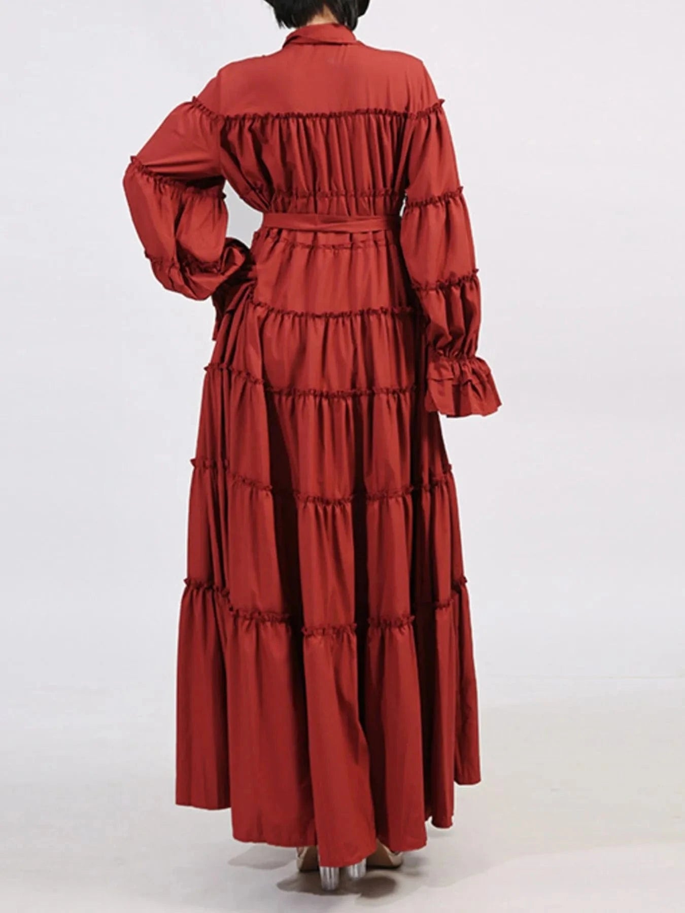 Tiered Tie Waist Maxi Dress Dresses The Nichole Collection