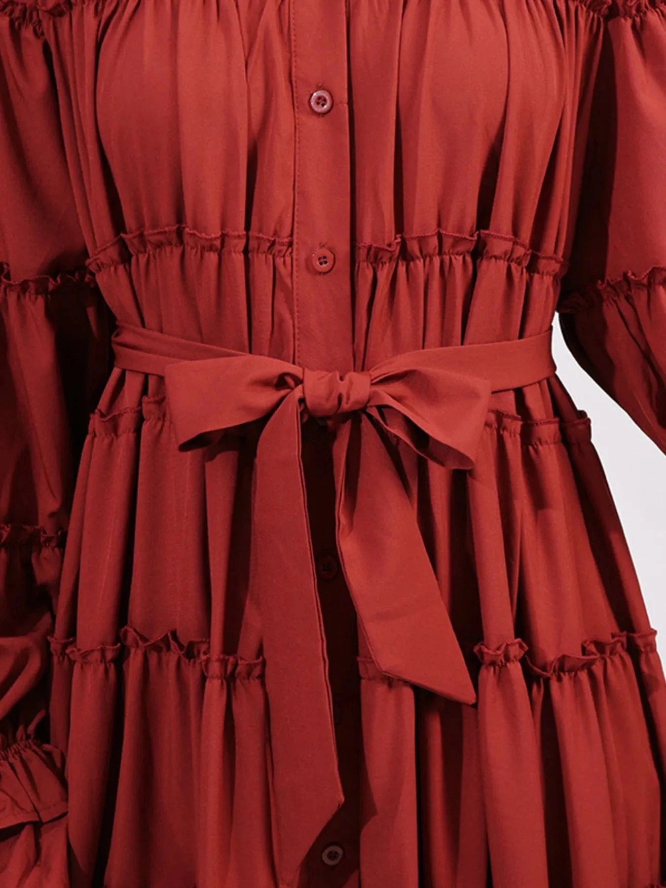Tiered Tie Waist Maxi Dress Dresses The Nichole Collection