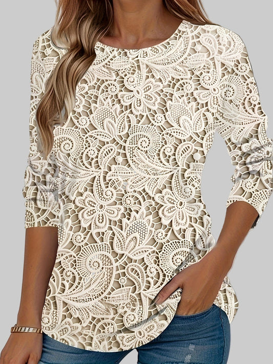 Timeless Ivory Lace Blouse Blouse The Nichole Collection