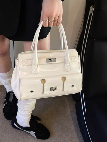 Top Handle Shoulder Bag Ivory / one size The Nichole Collection