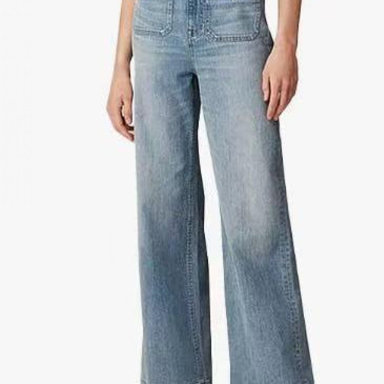 Tummy Control Sailor Wide Leg Trouser Light Blue / S The Nichole Collection