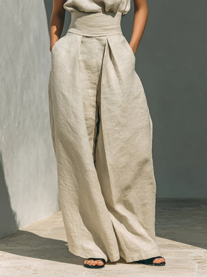 Turtleneck Sleeveless Top and Pants Set The Nichole Collection