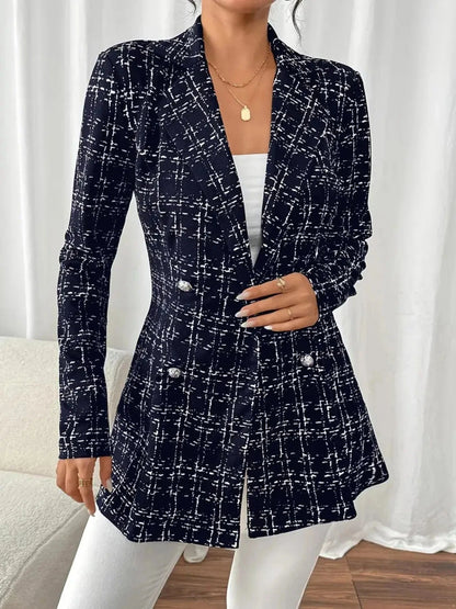 Tweed Double-Breasted Blazer Blazers The Nichole Collection