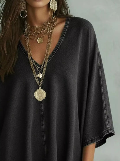V-Neck Batwing Sleeve Premium Top The Nichole Collection
