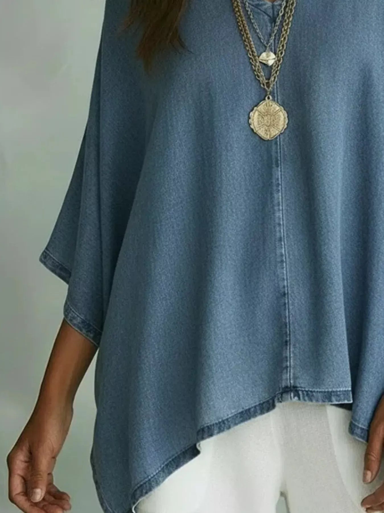 V-Neck Batwing Sleeve Premium Top The Nichole Collection