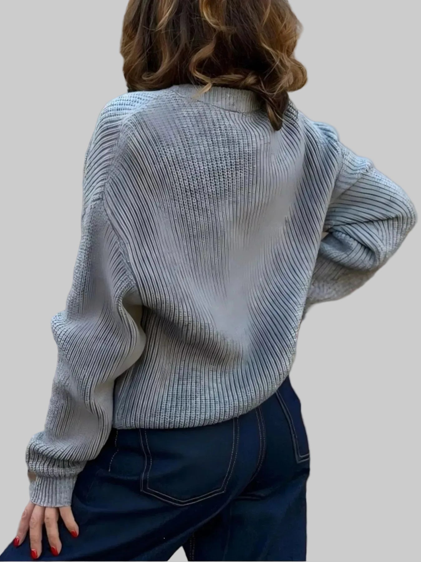 V-Neck Button-Up Knit Cardigan The Nichole Collection