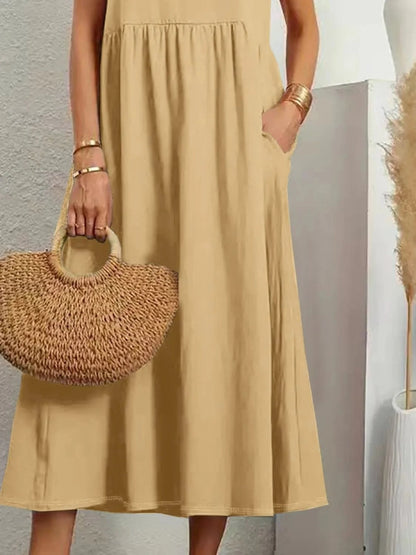 V-Neck Sleeveless Dress with Pockets Plus Size The Nichole Collection