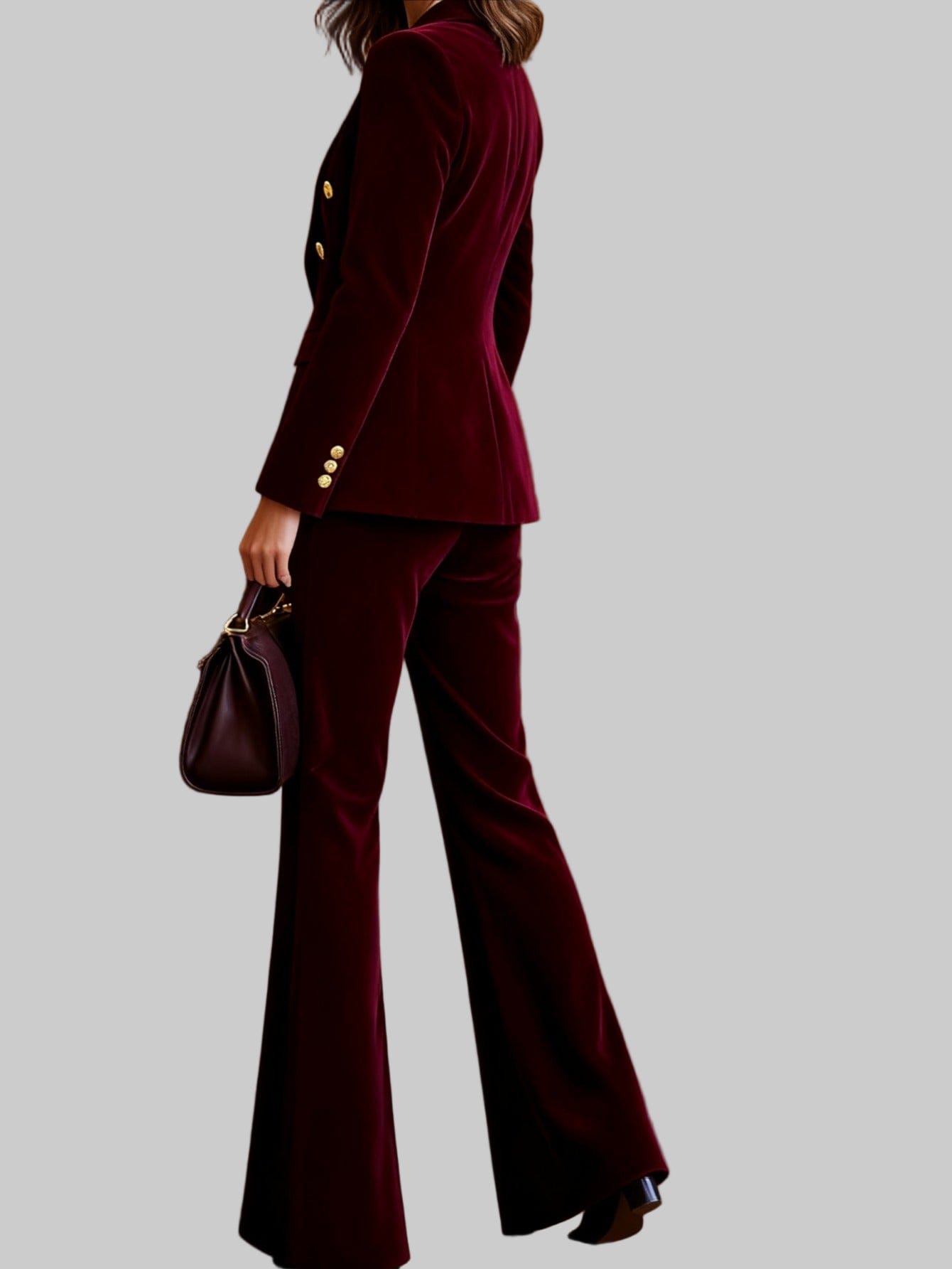 Velvet Elegance Tailored Jacket & Pants Set Women's Sets The Nichole Collection